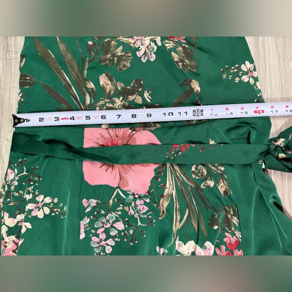 Lulu's Still the One Emerald Green Floral Print Satin Maxi Dress - Picture 5 of 16